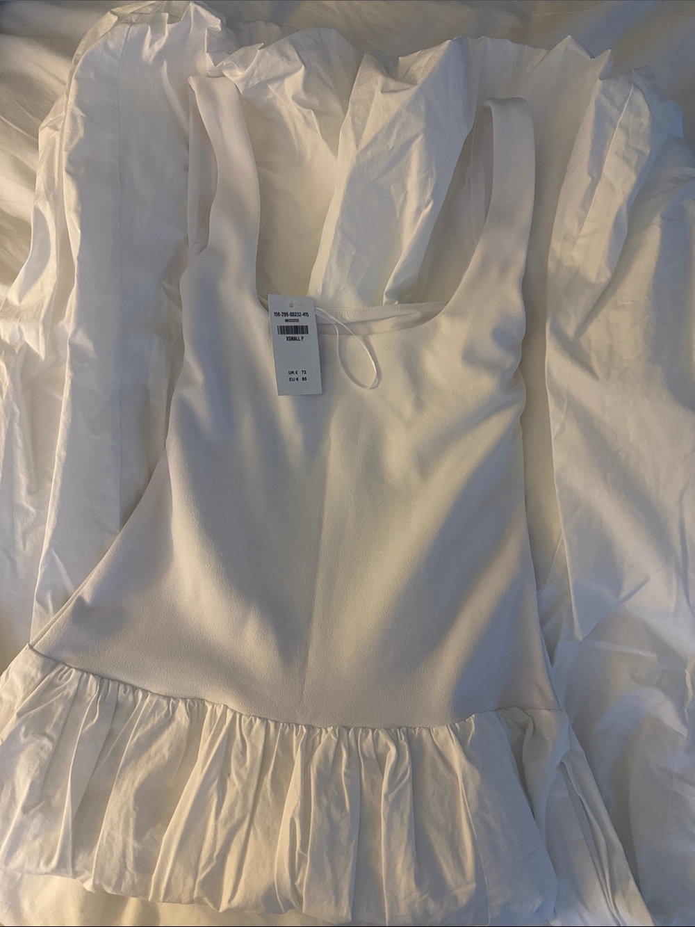 White Drop Waist Bubble Dress